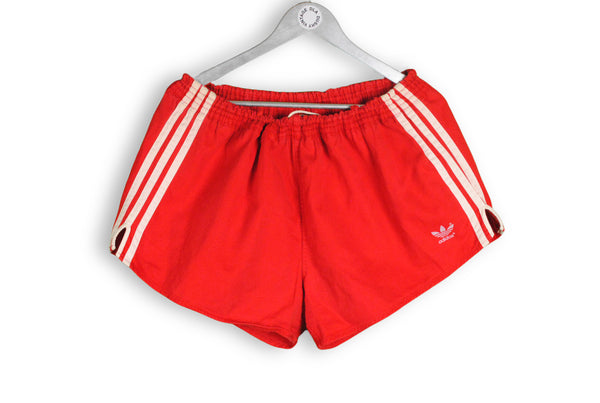 vintage made in west germany adidas red shorts cotton 80s