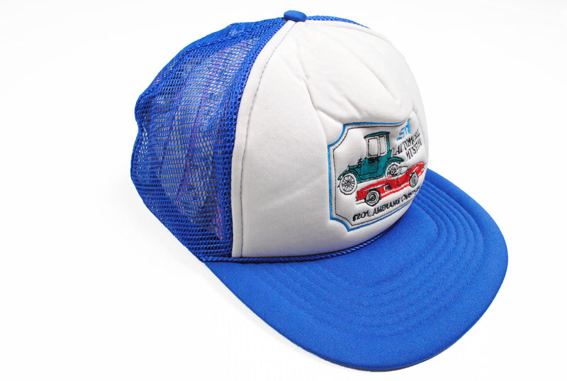 Vintage Trucker Cap Automobile Museum retro 90s hat