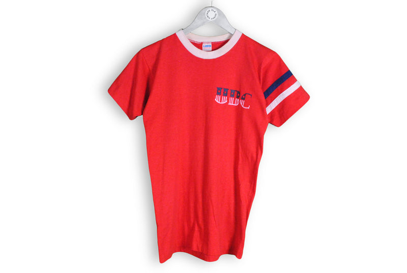 Vintage Champion UBC T-Shirt Medium red cotton made in USA 