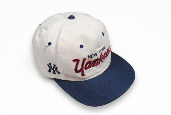 Vintage New York Yankees Cap white blue big logo hat