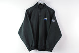 Vintage Adidas 1/4 Zip Sweatshirt Medium black retro 90s sport jumper