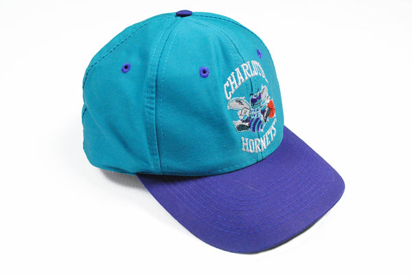 Vintage Charlotte Hornets Cap blue purple 7 logo USA sport NBA Basketball hat