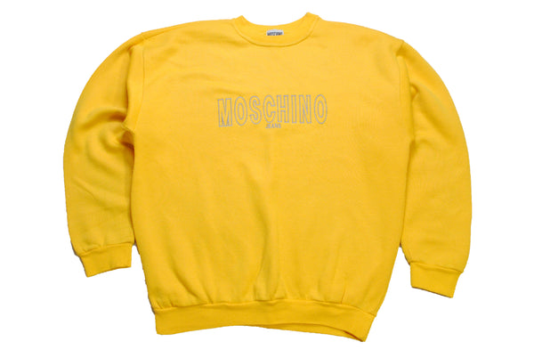 vintage Moschino Jeans yellow sweatshirt big logo