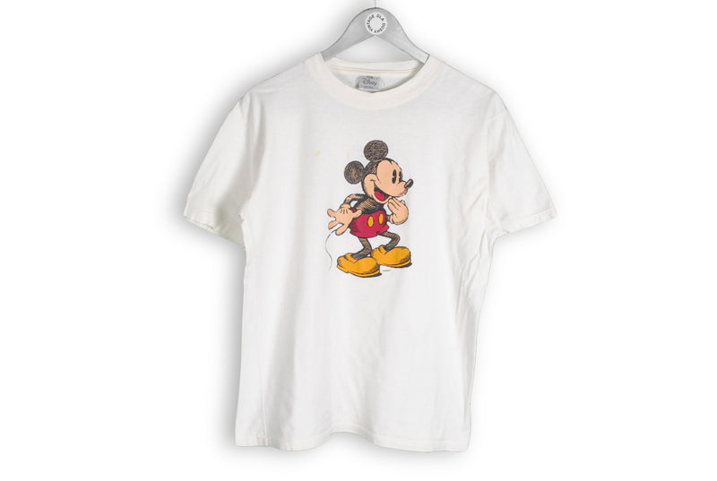 Vintage Disney Mickey Mouse T-Shirt 90s white big logo