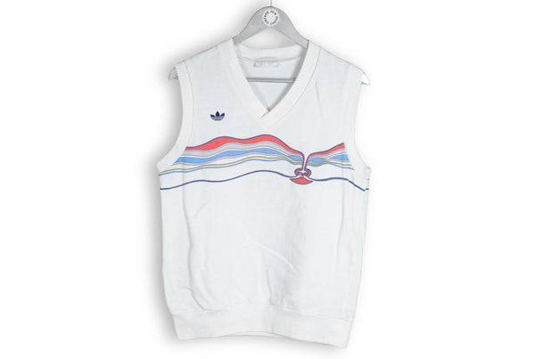 Vintage Adidas Ivan Lendl Vest Medium white tennis collection