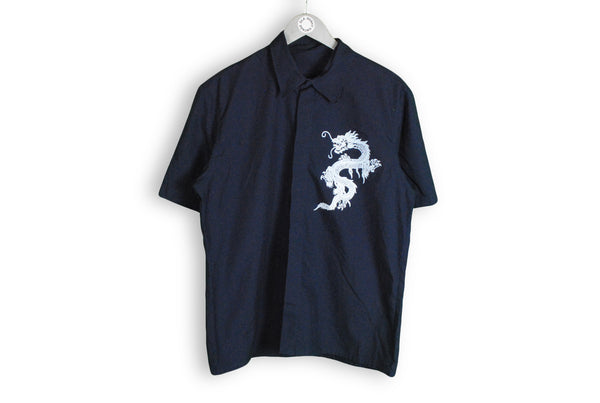 Vintage Hawaii Dragon Logo Shirt Medium japan style shirt