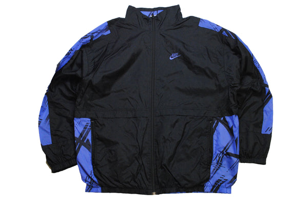 Vintage nike black purple track jacket xlarge