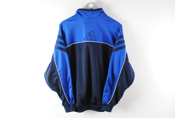 Vintage Adidas Track Jacket Medium / Large classic sport athletic jacket navy blue big logo