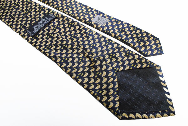 Vintage Hermes tie 7932 MA duck pattern silk cravatte