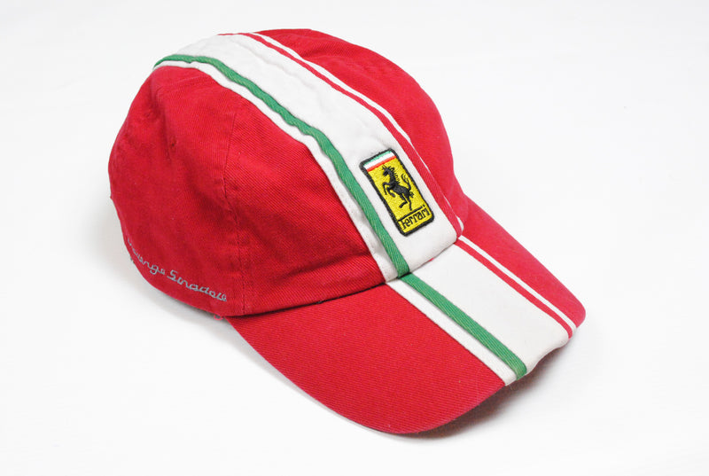 Vintage Ferrari Cap red Italy style brand schumacher michael hat