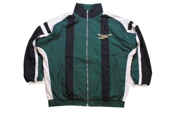 reebok green track jacket vintage