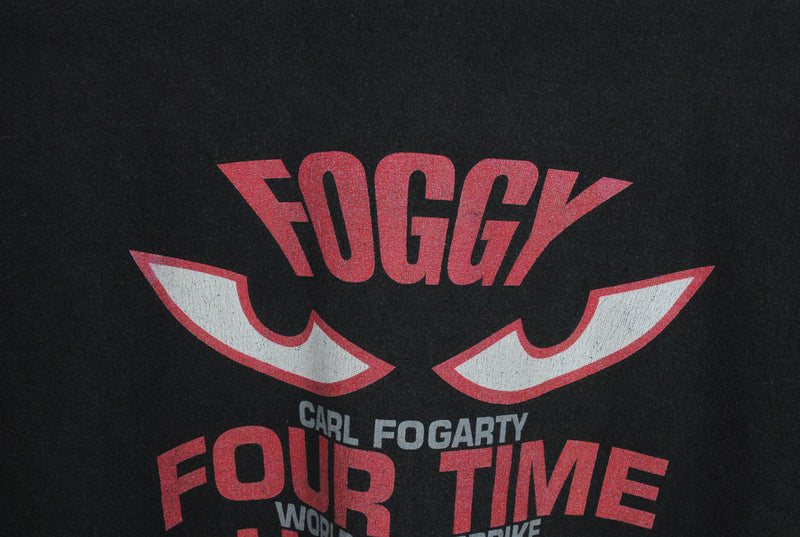 Vintage Carl Fogarty Foggy Ducati 1999 World Champions Moto Sport T-Shirt XLarge