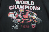 Vintage Carl Fogarty Foggy Ducati 1999 World Champions Moto Sport T-Shirt XLarge