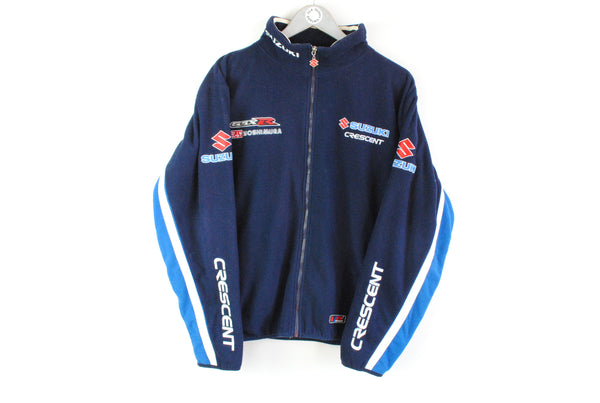 Vintage Suzuki Fleece Full Zip Small big logo racing team sweater