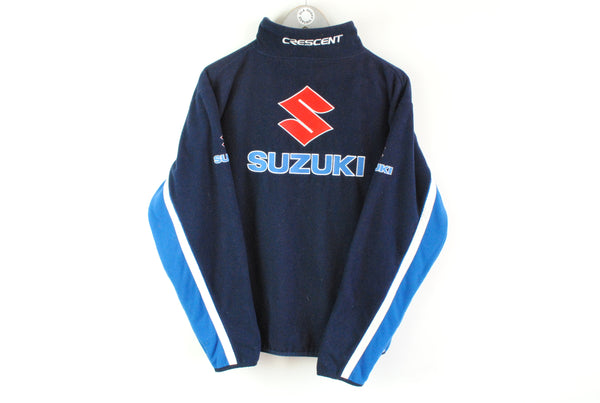 Vintage Suzuki Fleece Full Zip Small big logo racing team sweater