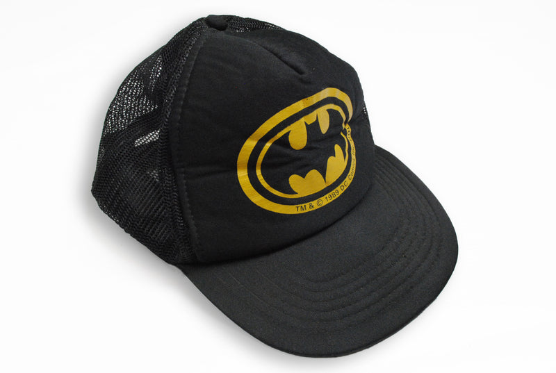 Vintage Batman 1989 Trucker Cap black yellow big logo