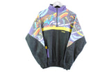 Vintage Salomon 1/4 Zip Sweatshirt Large / XLarge gray purple multicolor Snow wear retro 90s athletic jumper