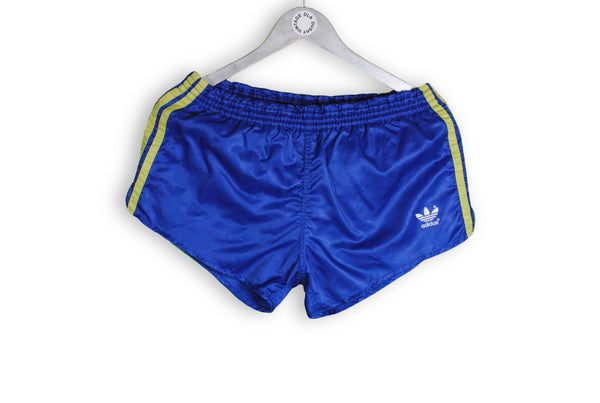 Vintage Adidas Shorts blue green 3 stripes 80s made in West Germany
