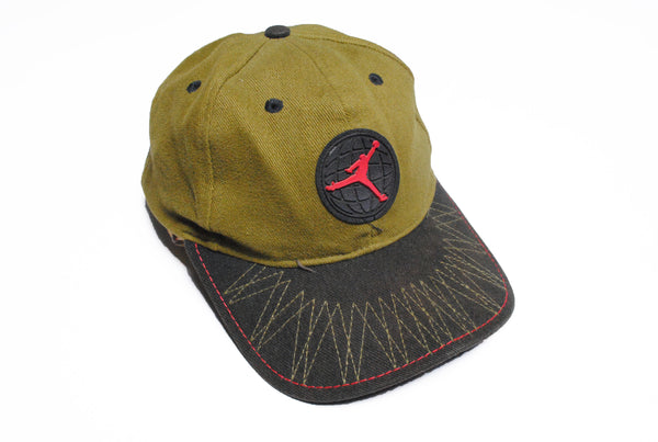 Vintage Olive Nike Air Jordan big logo cap 23 hat