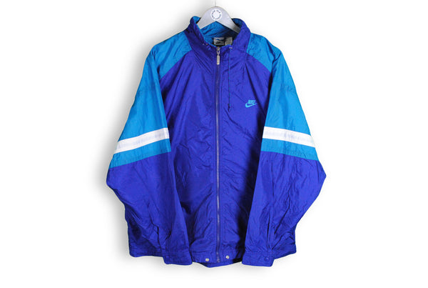 vintage XXL nike big logo track jacket blue