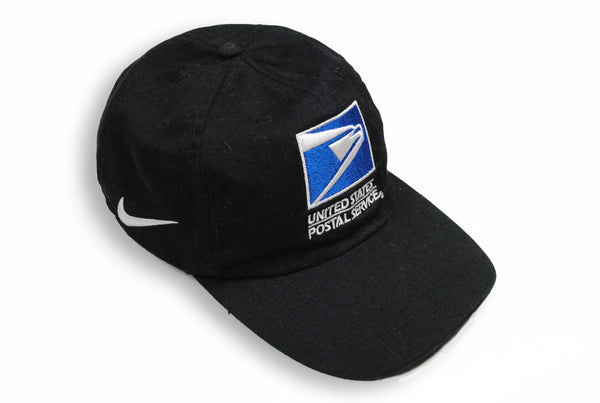 Vintage Nike USPS Cap big logo black hat United States Postal Service