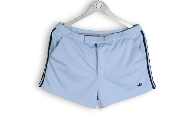 Vintage Adidas Tennis Shorts 70s made in Hong Kong large blue