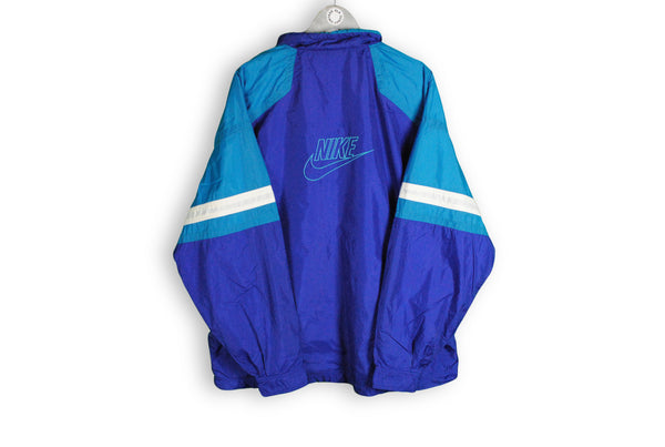 vintage XXL nike big logo track jacket blue