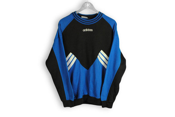 vintage adidas classic sport sweatshirt black blue germany style