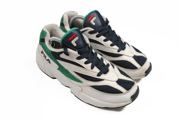 Vintage Fila V94M Low Sneakers US 8 UK 7 EUR 41 green white retro 90s style shoes