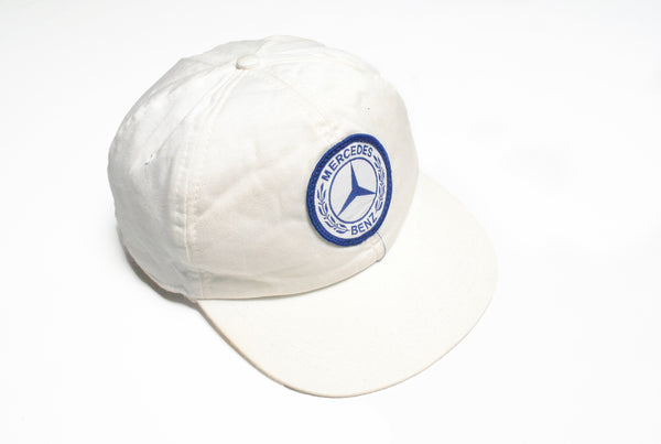 white mercedes benz vintage cap