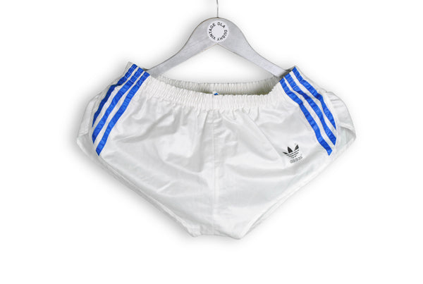 made in West Germany vintage adidas 80s shorts white blue rare