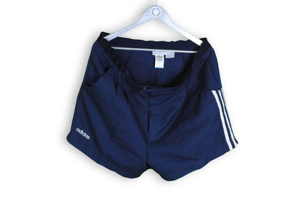 vintage navy blue adidas tennis shorts