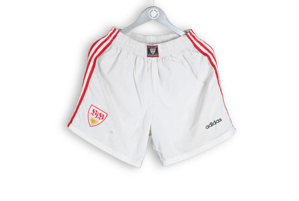 vintage adidas stuttgart white shorts