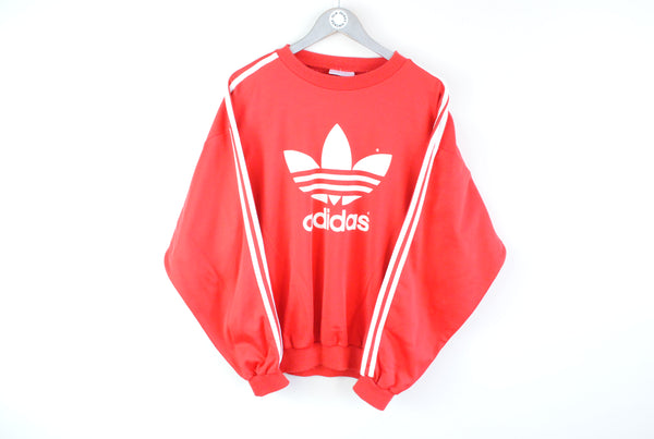 vintage red adidas big logo sweatshirt 90s sport jumper