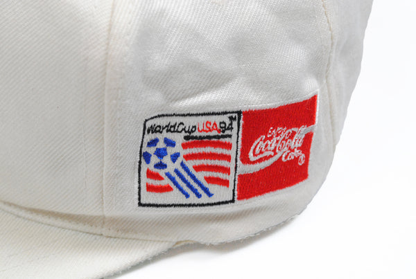 Vintage World Cup 1994 USA Coca-Cola Cap white red