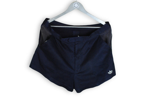 Vintage Adidas Shorts 90s sport track athletic shorts navy blue 80s tennis shorts