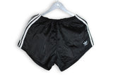 Vintage Adidas Shorts 90s sport track athletic shorts black nylon big size made in west germany