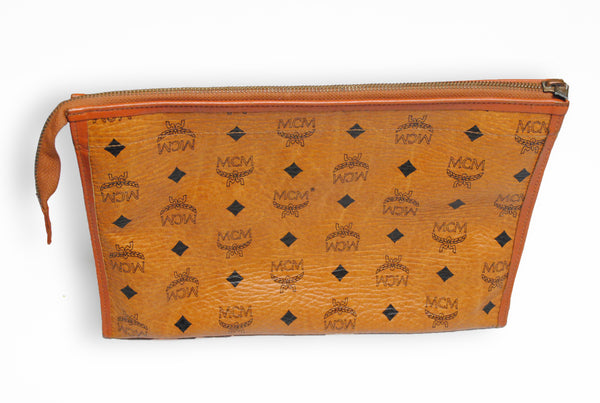 Vintage MCM Monogram Clutch Bag Women's