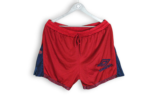 vintage umbro sport shorts red big logo