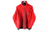Vintage Salewa Sweater Full Zip Large 90s outdoor red sport ski fleece jacket