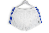 Vintage Adidas Shorts 90s sport track athletic shorts white blue polyester shorts