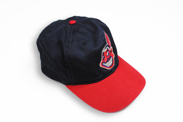 Vintage Cleveland Indians Cap blue red baseball hat big logo