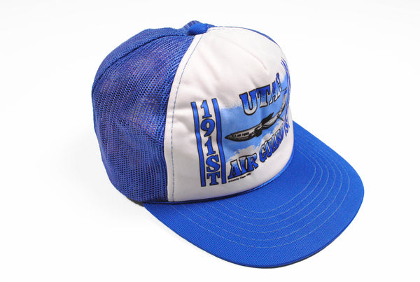 Vintage Utah Air Guard 191st Arefs 1983 Cap Catchy Caps trucker blue white hat