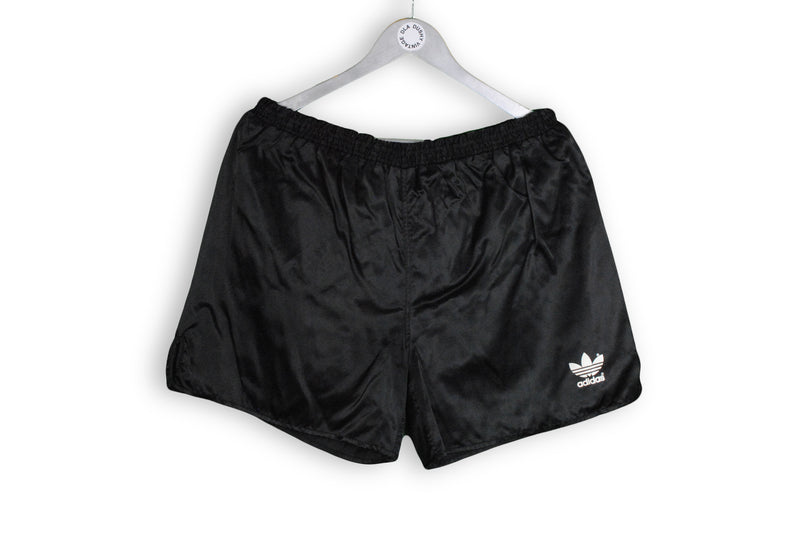Vintage Adidas Shorts 80s retro track athletic shorts black polyester