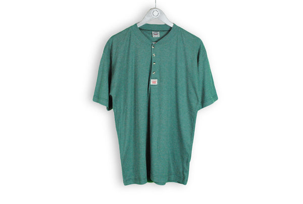 vintage levis made in USA green button t-shirt
