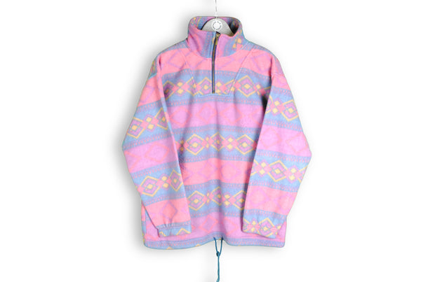 vintage multicolor retro fleece sweater