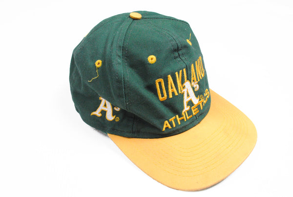 Vintage Oakland Athletics Cap green yellow big logo Baseball hat MLB