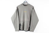 Vintage Nike Sweatshirt Medium gray big front logo 90s sport jumper