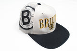 Vintage Bruins Boston Cap white NHL Big logo Hockey Hat