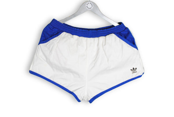 Vintage Adidas Shorts 80s retro track athletic shorts  white blue made in Yugoslavia sport shorts